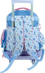 Disney Lilo és Stitch, A csillagkutya Scrapbook prémium gurulós iskolatáska, táska 46 cm