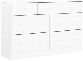 ALTA fehér tömör fenyőfa komód 112x35x73 cm