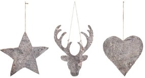 Christmas Ecorce 3 db-os karácsonyfadísz szett - Côté Table