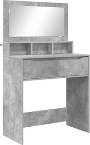 vidaXL Hálószobai Öltözködő Asztalok Beton Szürke 80 x 39,6 x 135 cm