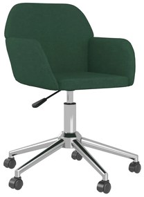 Sötétzöld szövet forgó irodaszék