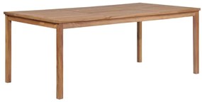 vidaXL tömör tíkfa kerti asztal 200 x 100 x 77 cm