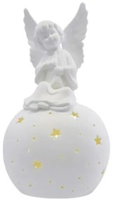 LED karácsonyi dekoráció LED/0,4W/2xAA kerámia angyal