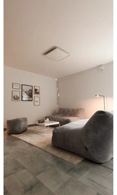 Világosszürke buklé babzsákfotel Sofa Tube 160 – SLOWDOWN