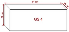 Prince GS4 vízszintes SZEKRÉNY sonoma tölgy