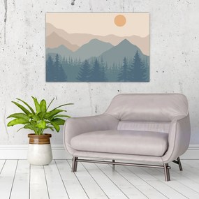 Kép - Türkiz hegység N⁰1 (90x60 cm)