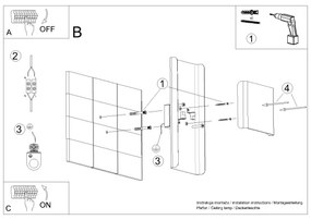 Sollux SL.1353 - Fali lámpa DURLIN 2xG9/8W/230V arany/fehér