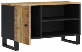 tömör mangó- és szerelt fa TV-szekrény 80 x 33 x 46 cm