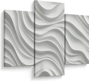 Kép - 3D fehér hullámok (90x60 cm)