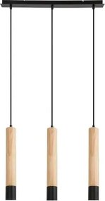 Rabalux braulia beltéri függeszték 3xgu10 ip20 bükk fekete