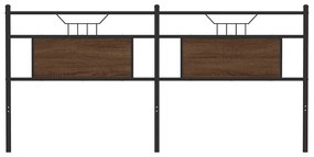 barna tölgy színű szerelt fa és acél fejtámla 180 cm
