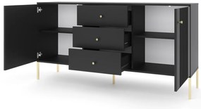 Komód Fekete/Arany Színben. ISEO IS03