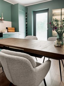 MAZZONI EXPORT GEORGIA Beige Latte (Monza 60 szövet) - MODERN KÁRPITOZOTT BOUCLÉ SZÉK NAPPALIBA/ÉTKEZŐBE/LOFT IRODÁBA