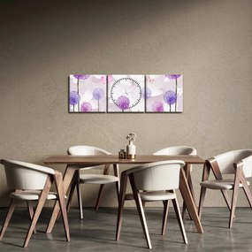 Kép - A virágok folyóján (órával) (90x30 cm)