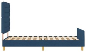 Kék Szövet Ágykeret 100x200 cm