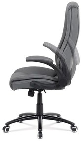 Szürke Ekobőr Irodai Főnöki Szék, Hinta Mechanikával. KA-G301 GREY