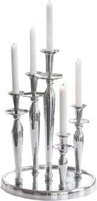 Gyertyatartó kerek fém magas dekoratív 5 gyertya számára