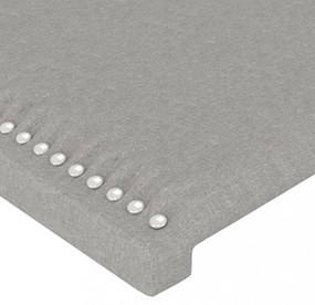 világosszürke szövet LED-es fejtámla 160x5x118/128 cm