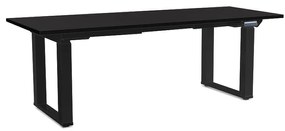 OfficeTech Strong állítható magasságú asztal 200 x 80 cm, fekete alap, fekete