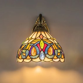 Brilagi - Tiffany vitrázs falilámpa LUISA 1xE27/40W/230V
