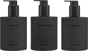 Fekete fali üveg szappanadagoló készlet 3 db-os 350 ml Kirei – Blomus