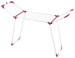 WENKO 3774021100 - Ruhaszárító állvány SUMMER DRY 153x76 cm fehér/rózsaszín