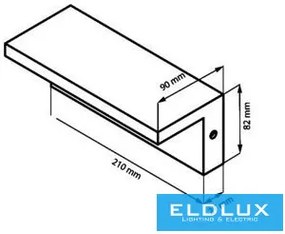 ELDLUX SS-ESA-01N3C Fali Lámpa Mozgásérzékelővel IP44