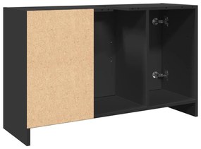 fekete szerelt fa mosdószekrény 90 x 29 x 55 cm