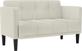 vidaXL krém bársony loveseat kanapé 111 cm