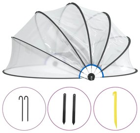 kerek PVC medencekupola 467x234 cm