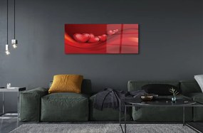 Üvegképek Piros szív háttér 120x60cm