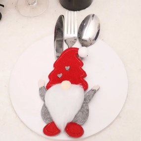 Evőeszköztartó SANTA GNOME piros, 1 db
