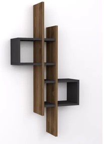Fali polc EMSE 108x53,8 cm barna/antracit