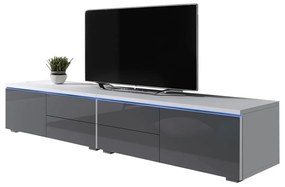 TV asztal Coral XI Double (fehér + fényes fekete). 1058399
