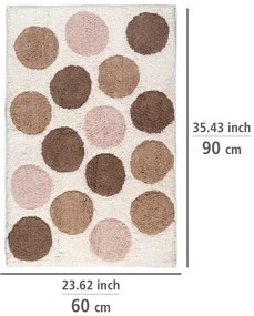 Barna-bézs bio pamut fürdőszobai kilépő 60x90 cm Tibet – Wenko