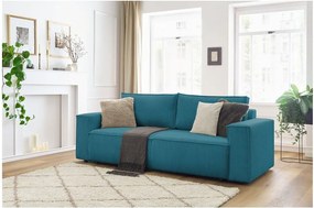 Türkiz kordbársony kinyitható kanapé 245 cm Nihad – Bobochic Paris