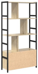 Könyvespolc sonoma tölgy 80 x 30 x 155.5 cm Faanyag