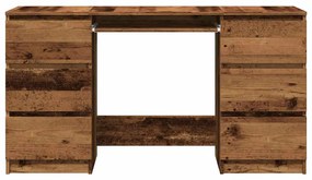 antik fa színű szerelt fa íróasztal 140 x 50 x 77 cm