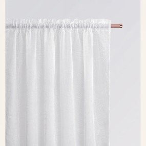 Flory Fehér levélmintás függöny 140 x 230 cm
