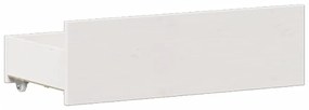 fehér tömör fenyőfa fejtámlás ágykeret matrac nélkül 150x200 cm