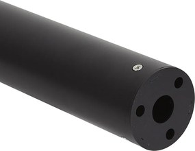 Modern kültéri oszlop fekete bordázott üveggel, LED szolár IP65 - Ribble Mushroom