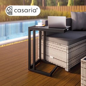 Casaria® Oldalasztal WPC - fekete