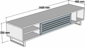 Eray Walnut and Anthracite TV-asztal