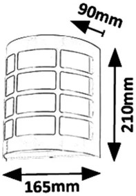 Rabalux 8799 - Kültéri fali lámpa  SEVILLA 1xE27/11W/230V IP44