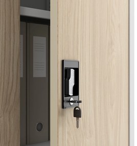 JAN II cabinet white RAL9003 sonoma oak H1850*W1150*D400