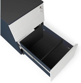 Fém konténer 40 x 50 x 61 cm - 3 fiók, antracit - ral 7016