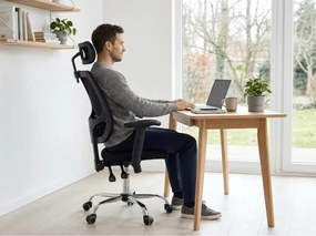 Fekete irodai szék FLEXISEAT Q-118RC
