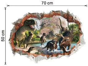 Falmatrica "Dinoszauruszok" 70x50cm