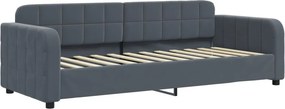 vidaXL sötétszürke bársony kanapéágy 80 x 200 cm
