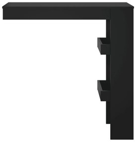 Fekete fatermék fali bárasztal 102 x 45 x 103,5 cm
